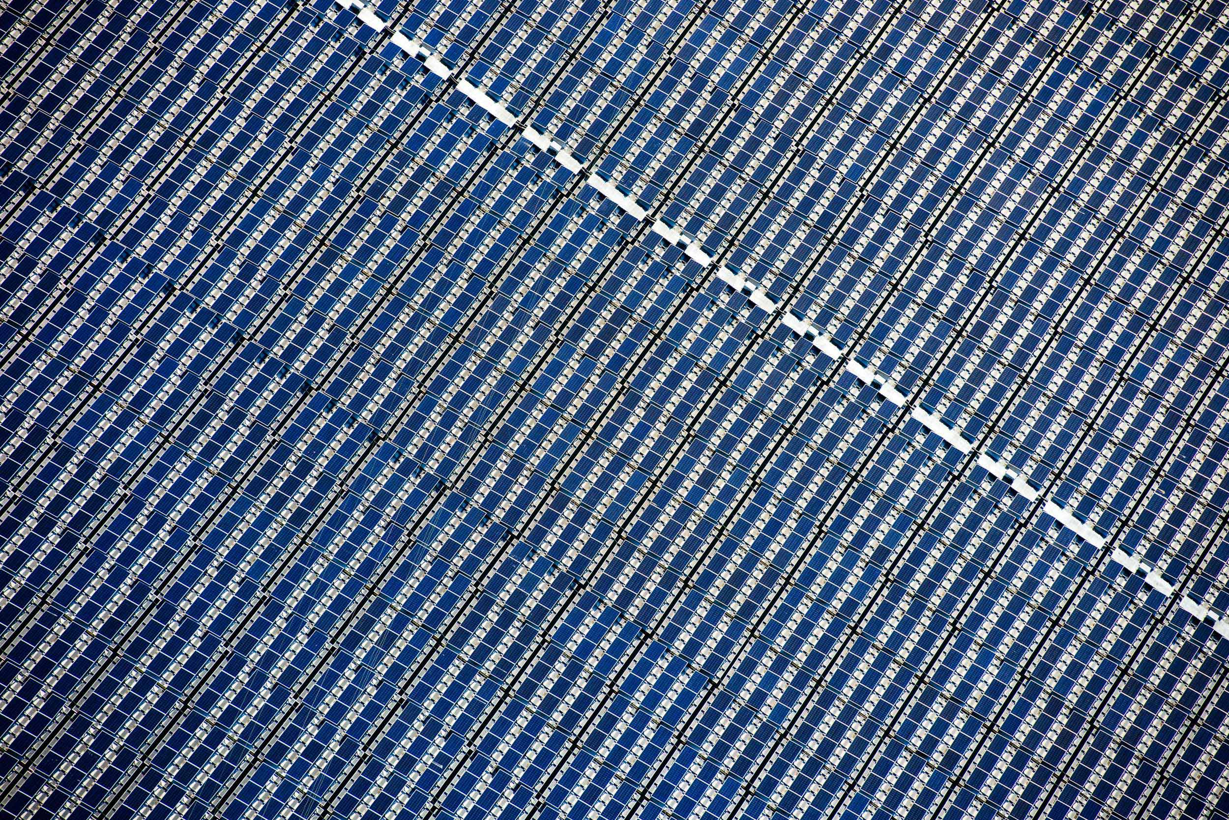 Detail of floating photovoltaic project, Hyogo Prefecture, Japan